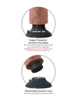 King Cock 10" Vibrating Cock With Balls - Tan - Image 4
