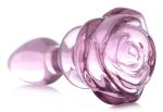 Pink Rose Glass Anal Plug - Small - Image 7