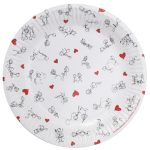 Stick Figure Style 7 Inch Plates - 8 Pack
