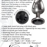 Black Gem Anal Plug - Large