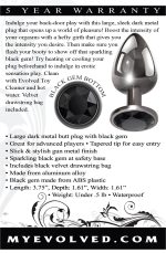 Black Gem Anal Plug - Large