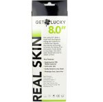 Real Skin 8" Dual Layer Dildo - Light Brown - Image 4