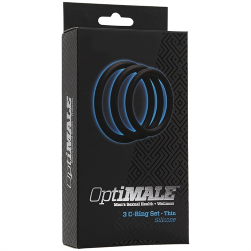 ec845ad7f0466c863f192b1572b1d7ed Optimale 3 C Ring Set - Thin - Black - Image 1