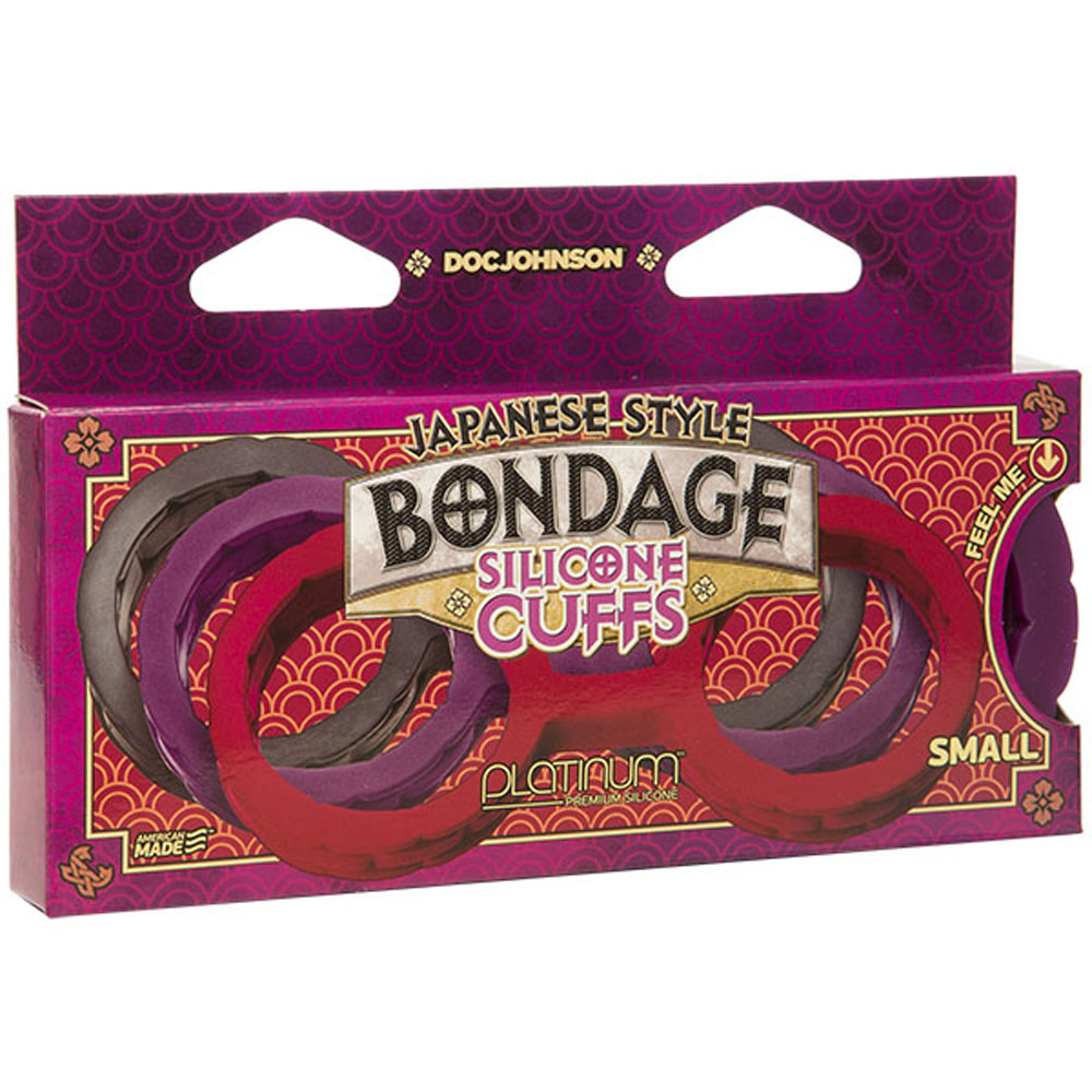 ehtxLP69UsaArccB1vbe6v0UXJbYEn9w Japanese Bondage - Silicone Cuffs - Small - Purple - Image 1