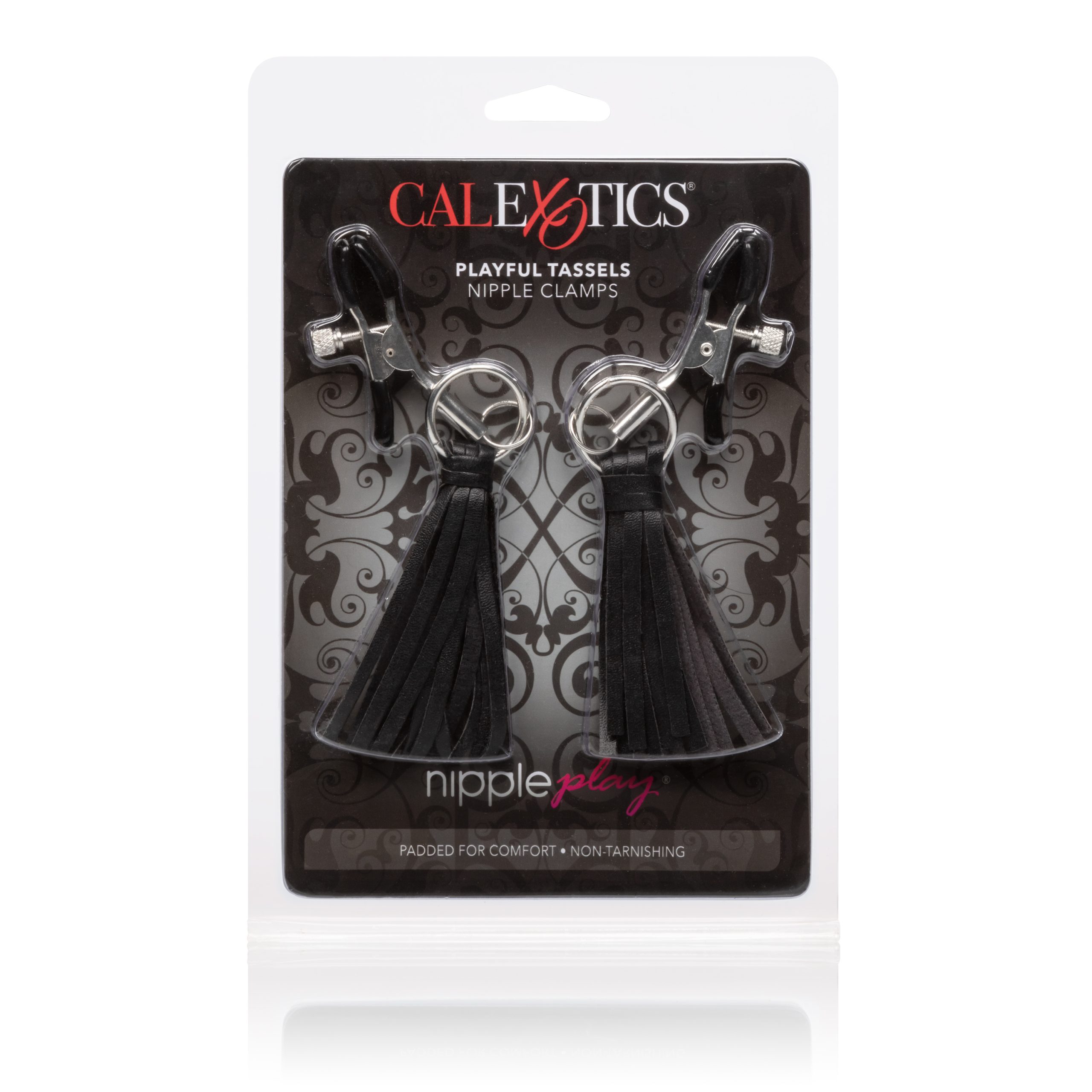 ezOWyIWdDtXwxGIXOqGGnghTLqUZGah5 Nipple Play Playful Tassels Nipple Clamps - Black - Image 1