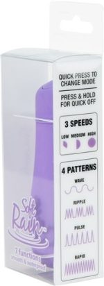 Soft Rain Power Bullet 3 Inch Breeze Coated 7 Function - Lavender