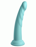 Dillio Platinum - Slim Seven 7 Inch Dildo - Teal - Image 4
