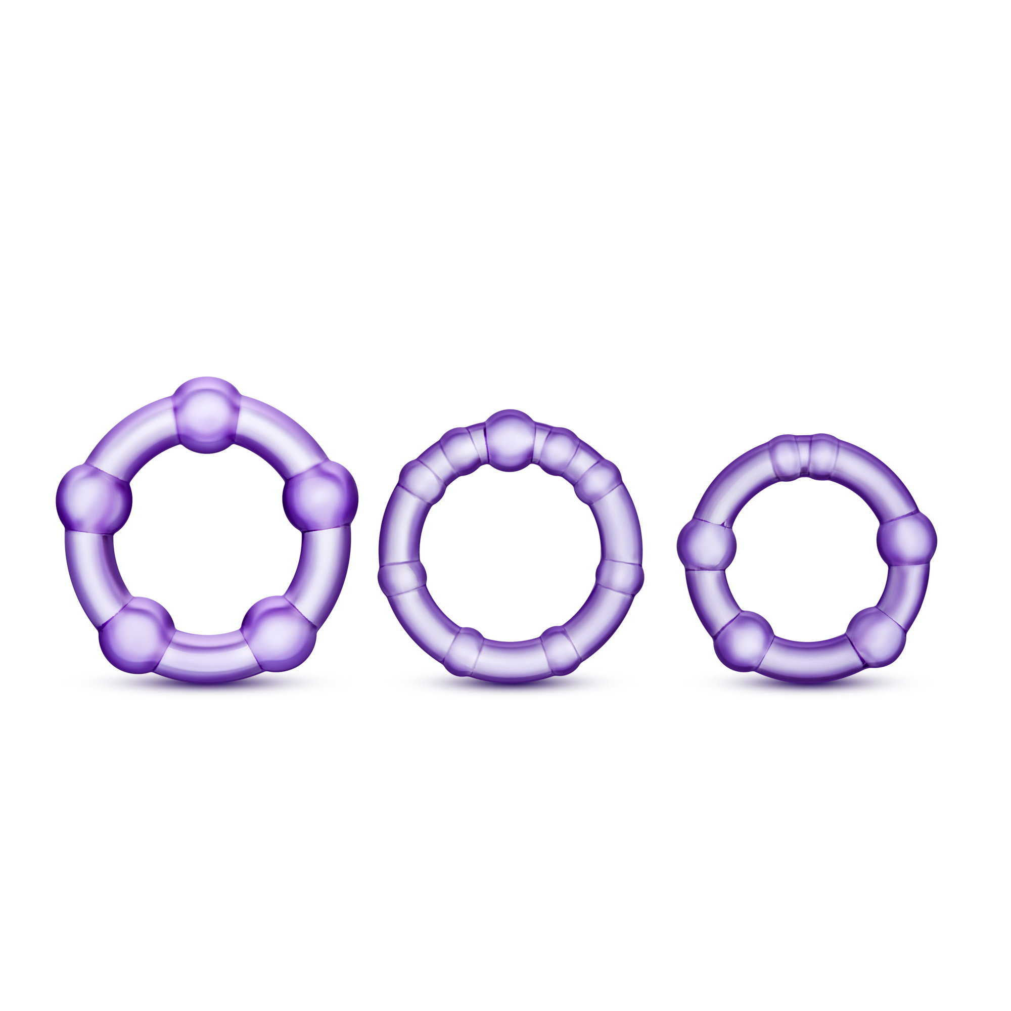 fCtNhqXrfsTODPA0mY75x3HMY07H8uzj Stay Hard - Beaded Cock Rings - 3 Pack - Purple - Image 1