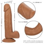 Size Queen 6 inch/15.25 Cm - Brown - Image 9