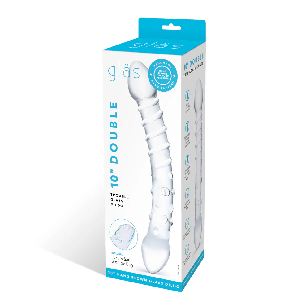 fUm9vsDZ Double Trouble Glass Dildo - Image 1