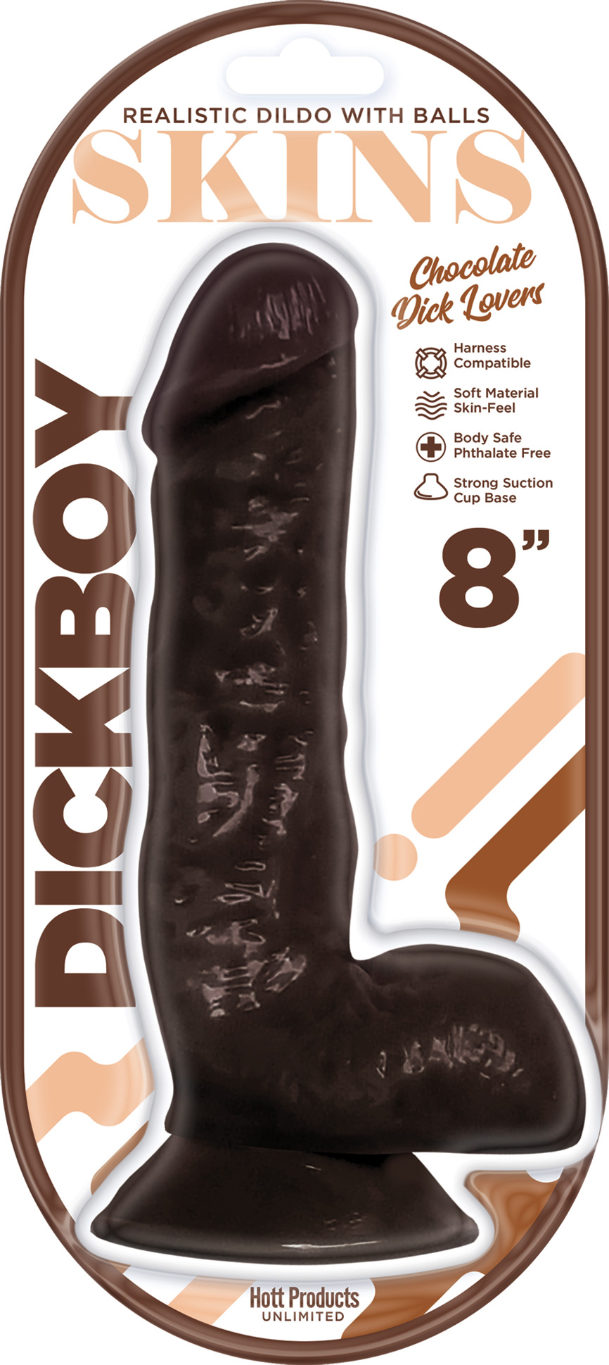 fdFPOrqSybvsj0zUMTbTovPXRDbXMkO6 Dickboy - Skins - Dildo With Balls - 8 Inch - Chocolate Dick Lover - Image 1