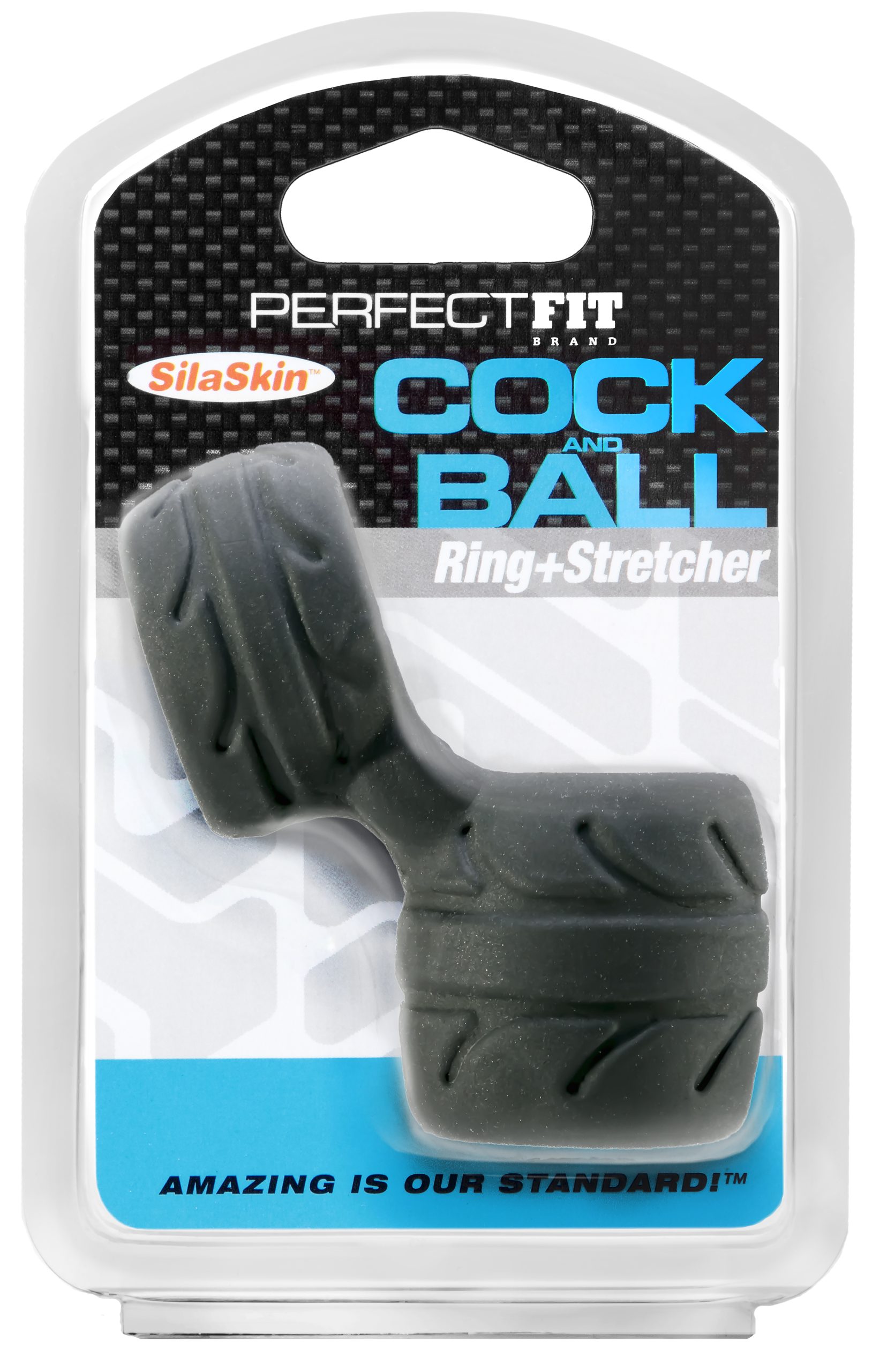 fpE5tVgOyrcYy2yYqVZarSj2ivbk5c7s Silaskin Cock & Ball Ring and Stretcher - Black - Image 1