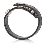 Leather Black 3-Snap Ring - Image 3