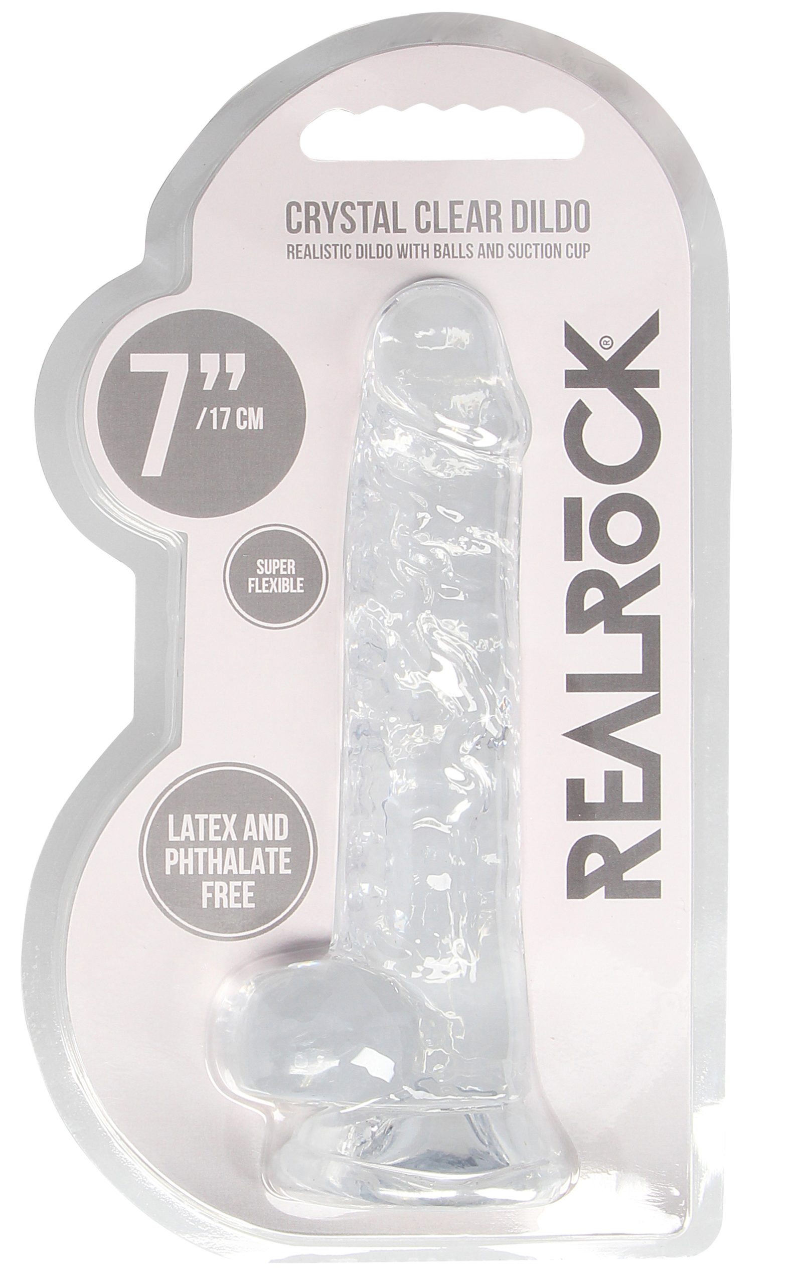 g2zuTGI5vBtCoJgxdMdSYfnERKDDPBXx 7 Inch Realistic Dildo With Balls - Translucent - Image 1