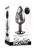 Black Gem Anal Plug - Large - Image 2