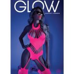 No Promises Teddy Bodystocking - One Size - Neon Pink
