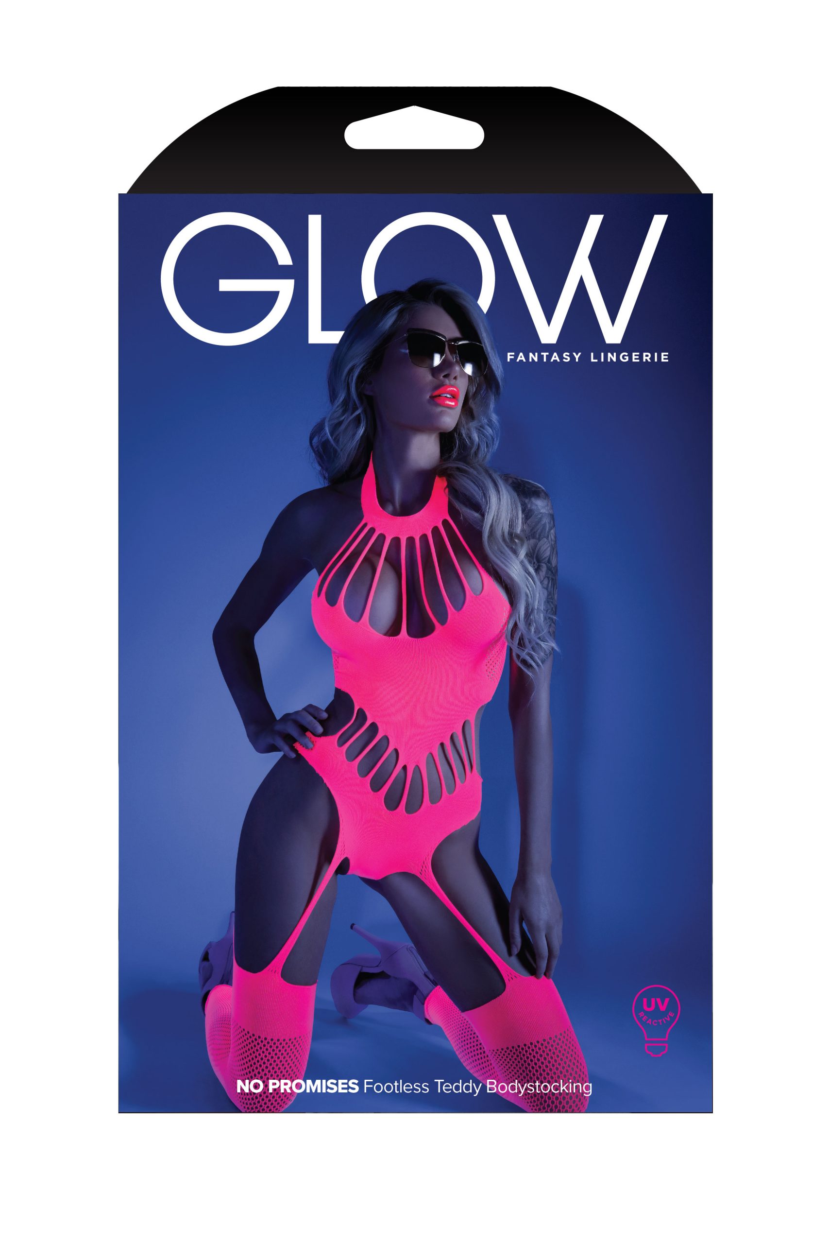 gJ3p2ZIdrqyBLpcKha4xZI2tTFT2fI1K No Promises Teddy Bodystocking - One Size - Neon Pink - Image 1