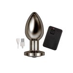 Ass-Sation Remote Vibrating Metal Plug - Black - Image 3