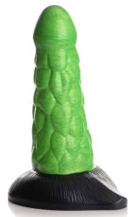 Radioactive Reptile Thick Scaly Silicone Dildo - Green - Image 2