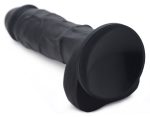 Power Pecker 7 Inch Silicone Dildo With Balls - Black - Image 3