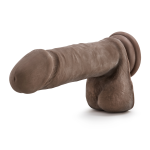 Dr. Skin Plus - 9 Inch Thick Posable Dildo With Balls - Chocolate - Image 2