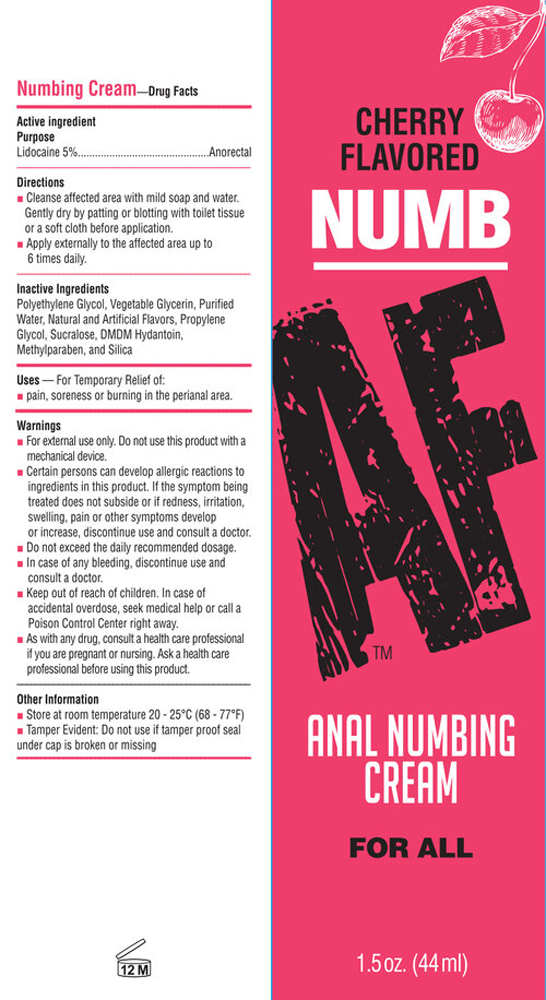 gkdGlaAfFZNz13VH6QuS8SCZFmqLSM3a Numb Af - Anal Desensitizer Gel - Cherry - 1.5 Fl Oz - Image 1