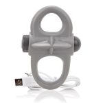 Charged Yoga Rechargeable Vibe Ring - Grey - Image 4