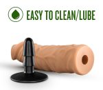 Lock on - Argonite - 8 Inch Dildo With Suction Cup Adapter - Mocha - Image 3