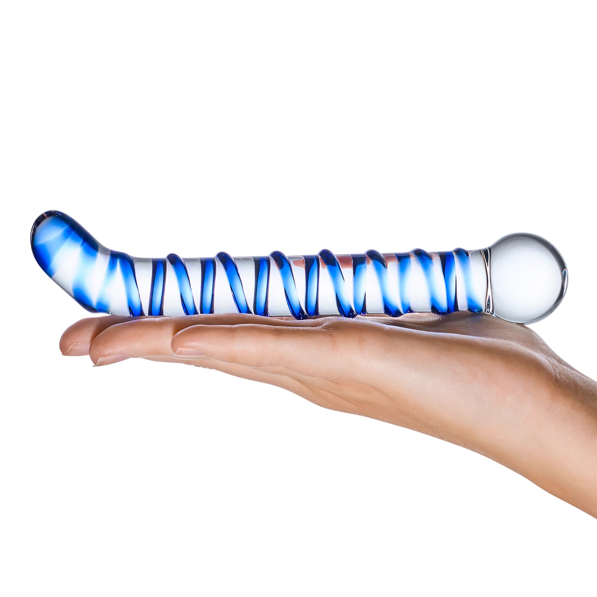 hCcfSCrvTDRlT2iDUIRua1ZWcFHhSjjD Mr. Swirly 6.5 Inch G-Spot Glass Dildo - Image 1