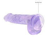 6 Inch Realistic Dildo With Balls - Purple - Image 2