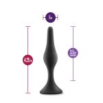 Anal Adventures Platinum - Silicone Beginner Plug - Medium - Black - Image 4