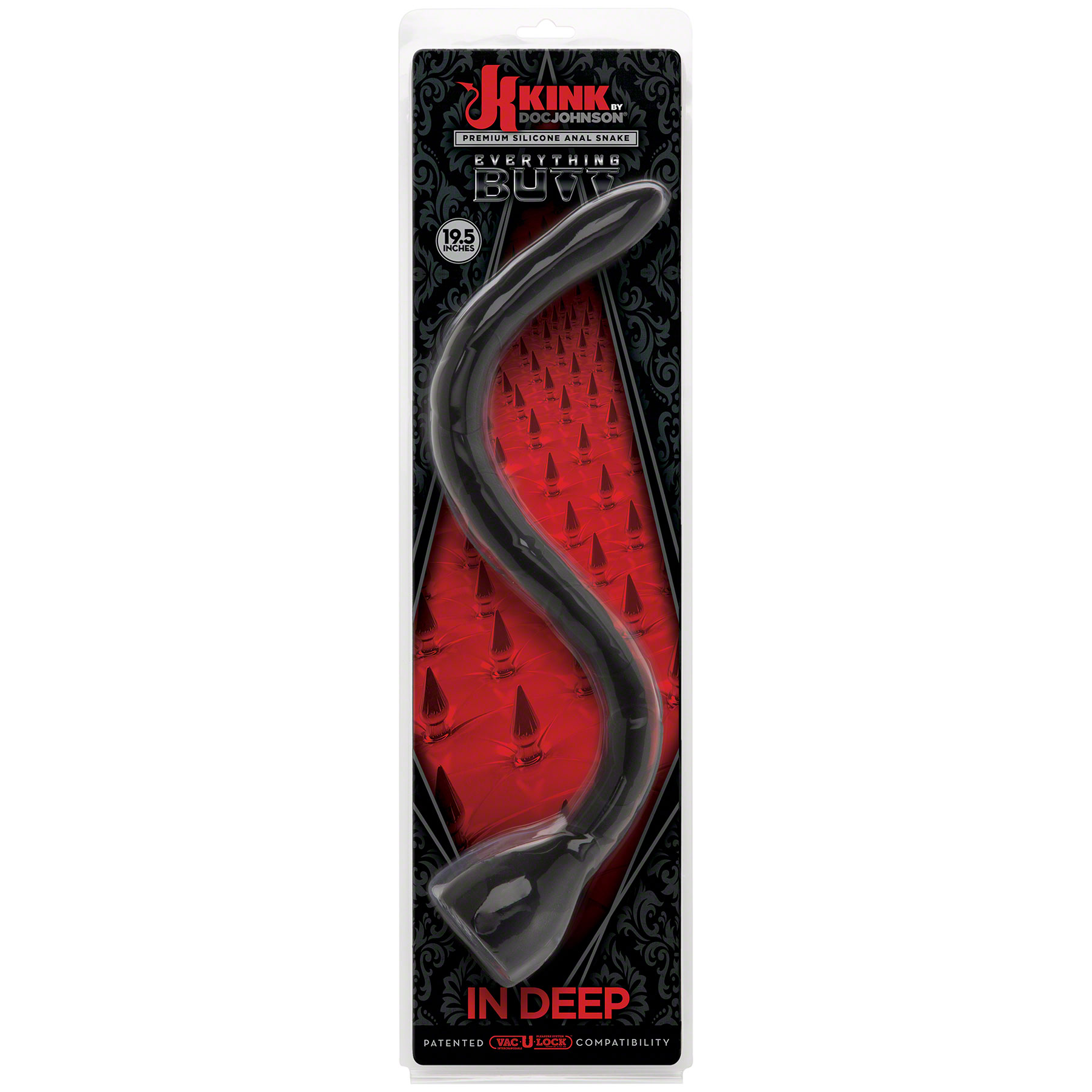 hON03063tf5FV88hUwgBWPX0iV9IE7qj In Deep - Silicone Anal Snake - Black - Image 1