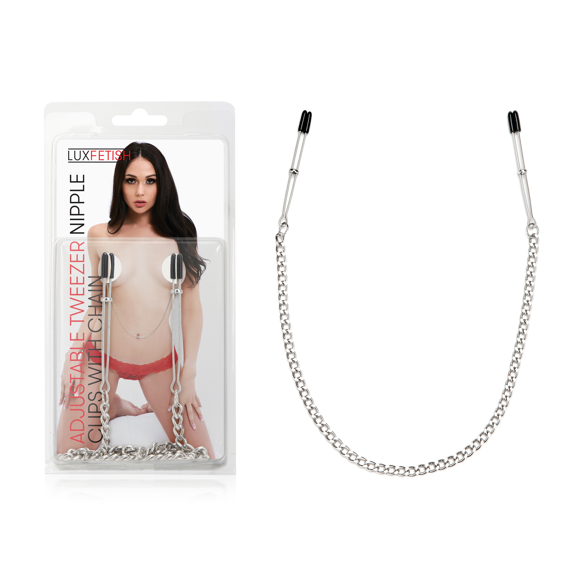 hOOWUog7bHkQtJK71RcorUvGAsiNTfEy Adjustable Tweezer Nipple Clips With Chain - Image 1