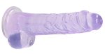 8 Inch Realistic Dildo With Balls - Purple - Image 5