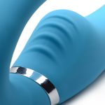 10x Mighty Rider Vibrating Strapless Strap-on - Blue - Image 4