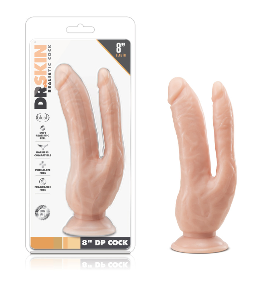 hgDtU4opuBp2d6M3eWvJyi8dzdYawRTC Dr. Skin - 8 Inch Dp Cock - Vanilla - Image 1