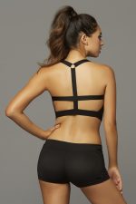 Strike Rock Solid Space Dye Sports Bra - Large - Black - Image 3