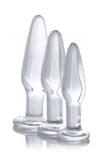 Dosha 3 Piece Glass Anal Plug Kit - Image 3