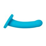 Nexus Collection - Hux - 7 Inch Silicone Dildo - Turquoise - Image 10