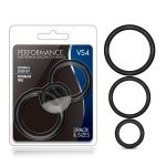 Performance - Vs4 Pure Premium Silicone Cockring Set - Black - Image 5