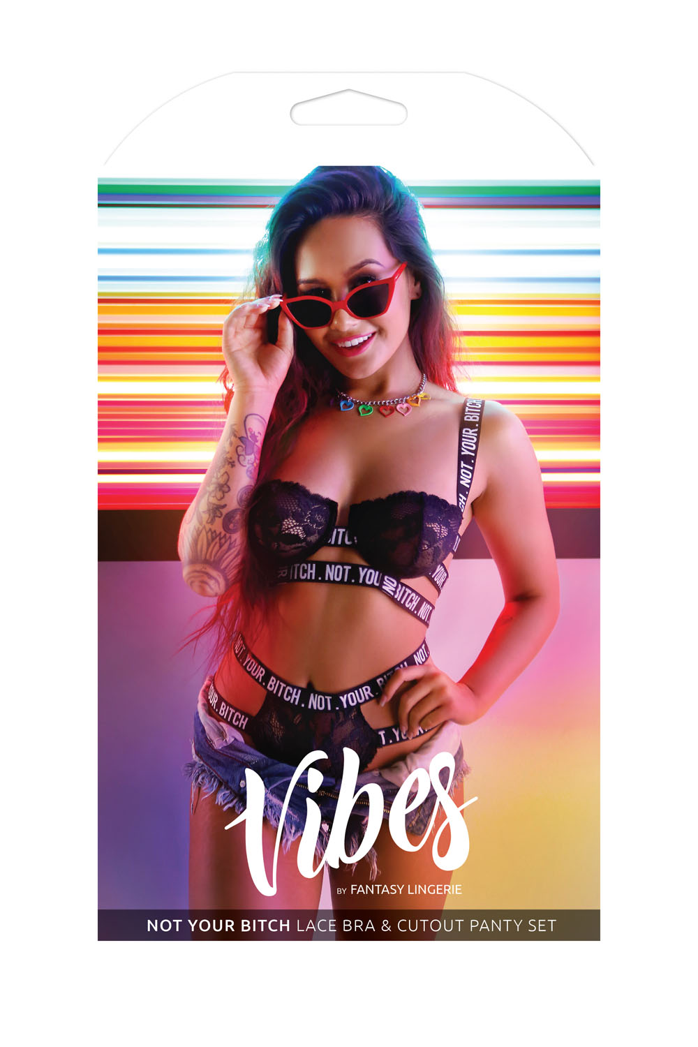 iOJRkDivnIvD8Vg8UdfE5rz40MthhwwF Not Your Bitch Lace Bra and Cutout Panty Set - Black - S/m - Image 1
