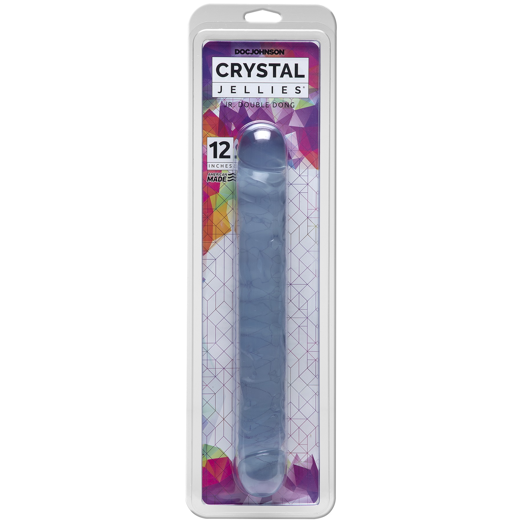 iTjrsMcycZejdPdMDiSFWTdzQsBOspEG Crystal Jellies Jr Double Dong 12 Inch - Clear - Image 1