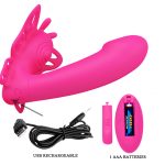Pretty Love Katherine Wearable Butterfly Vibrator - Fuchsia - Image 5