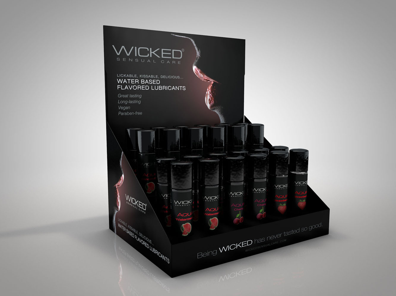 imcyZTxfciTOazvTnQ5LcXW1mswuCKZ5 Aqua Flavored Water-Based Lubricant - 24ct Display - Image 1