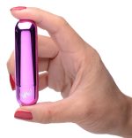 10x Rechargeable Vibrating Metallic Bullet - Purple - Image 7