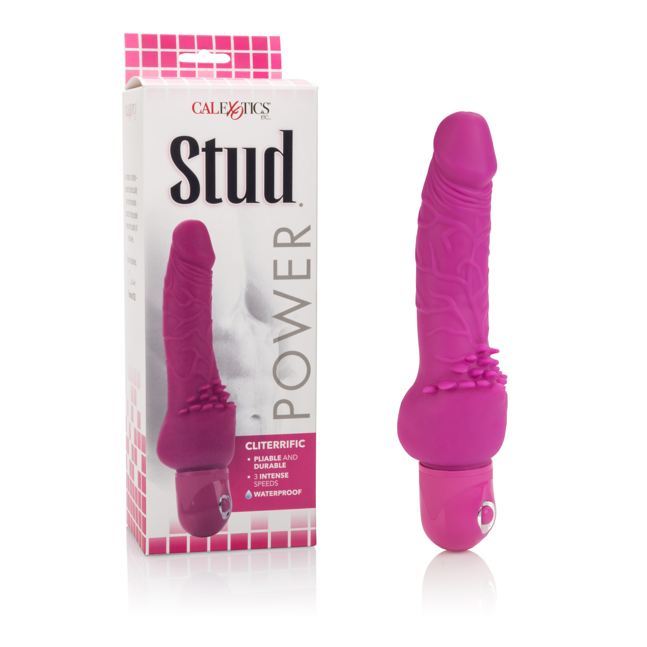 is34xke5dRNTuOLKqknsstyVMFDy3PXw Waterproof Power Stud Cliterrific Dong - Pink - Image 1