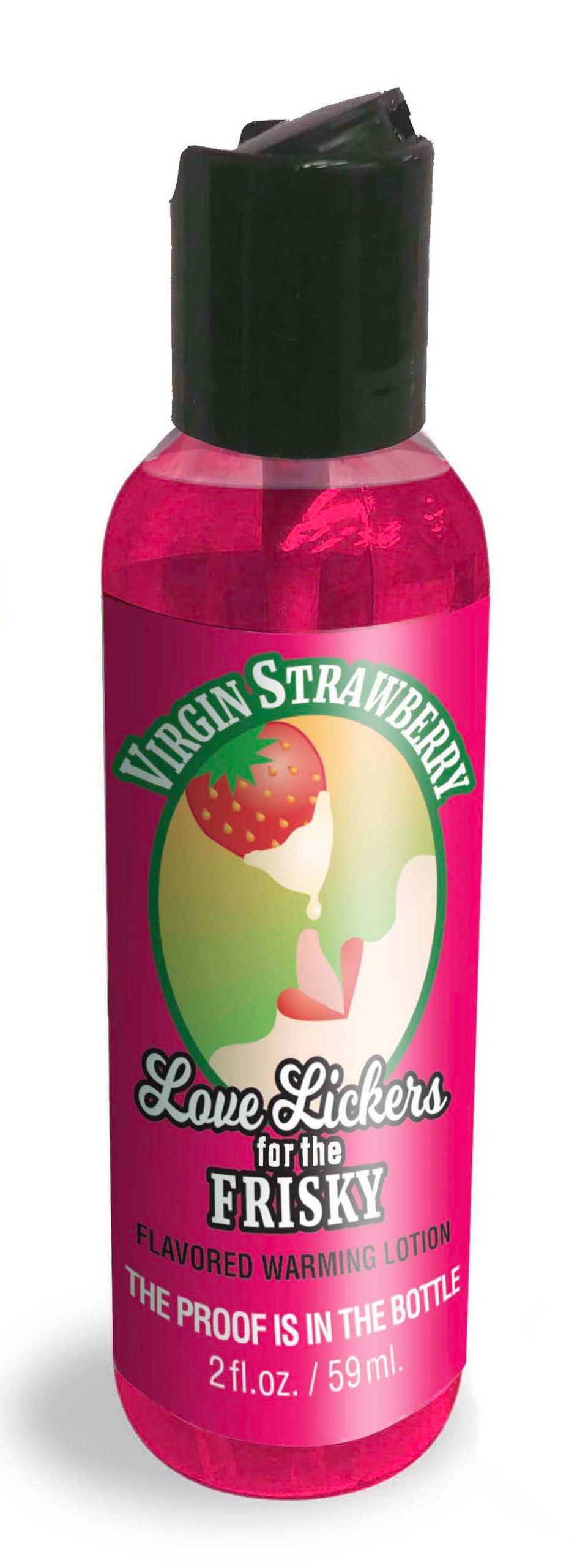 isehVzUi6VesiBOYkUmmYqRg41uiTWhb Love Lickers Massage Oil - Virgin Strawberry - 1.76 Fl. Oz. - Image 1