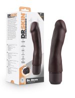 Dr. Skin Silicone – Dr. Steve - 7 Inch Vibrating Dildo - Brown - Image 8