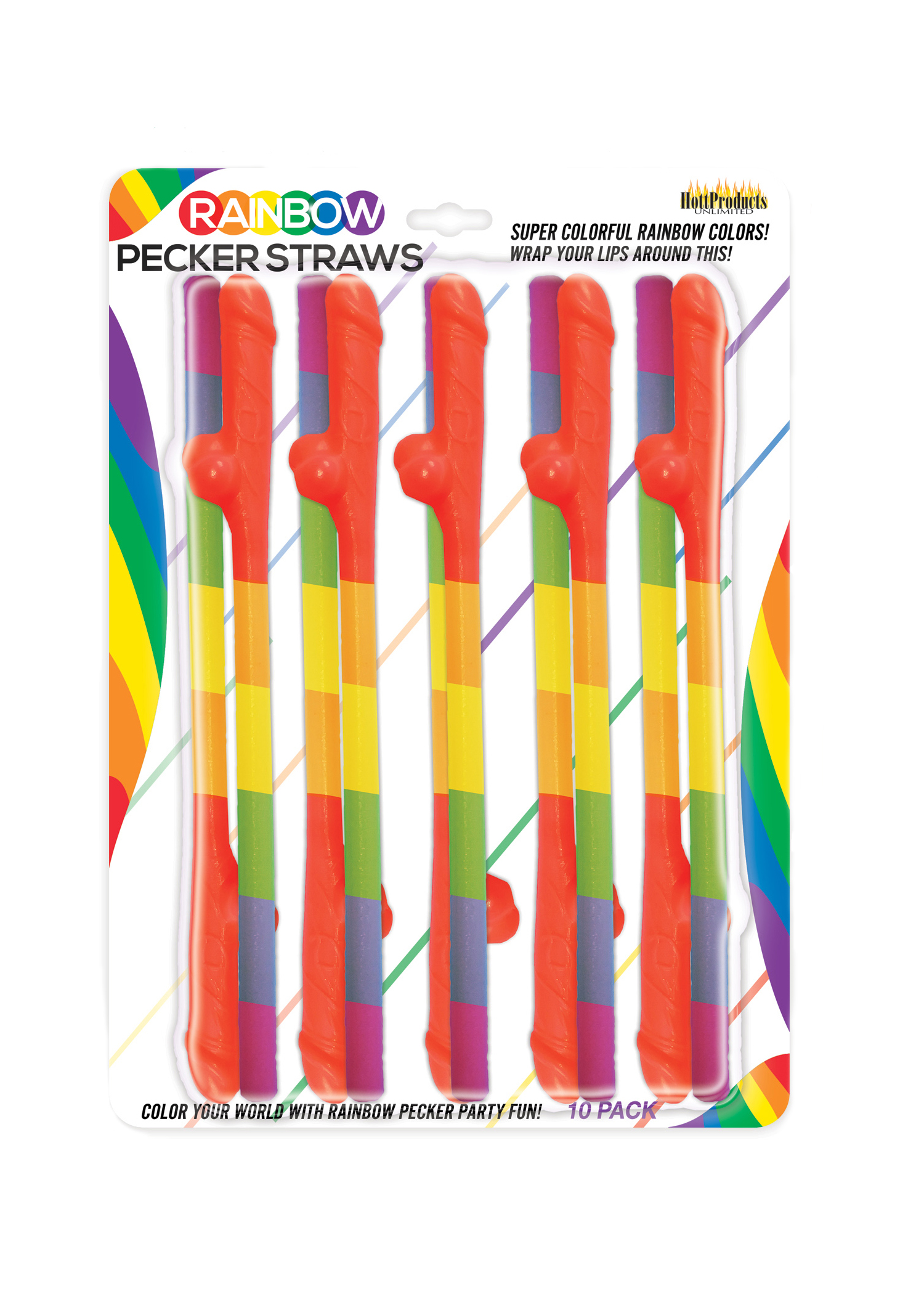 j51ICBVrK9A32vqlfTxnuMNhLO8RWAeg Rainbow Pecker Straws - 10 Pack - Image 1