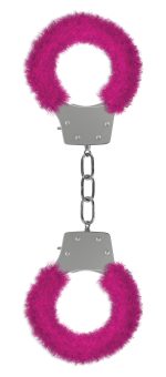 Pleasure Furry Handcuffs - Pink - Image 2